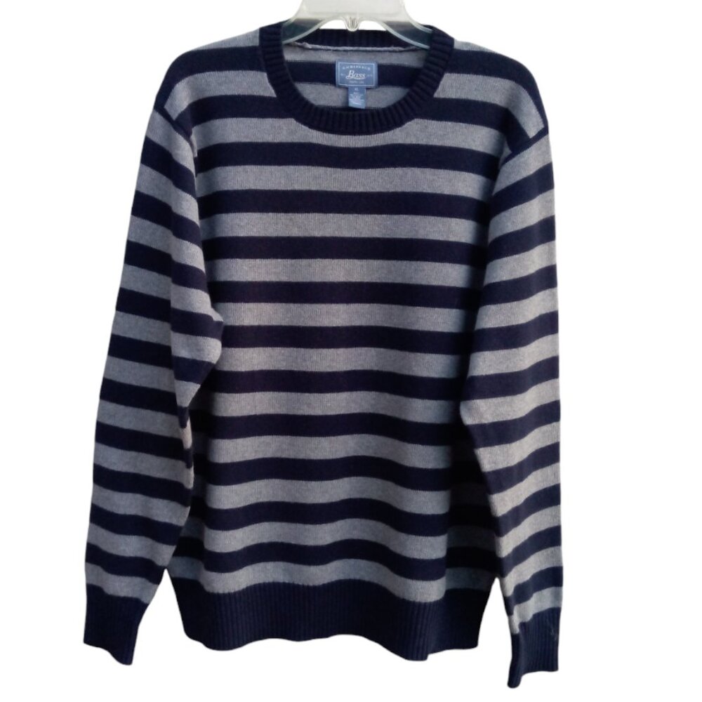 G.H. Bass & Co. cotton, wool striped men's sweater sz XL